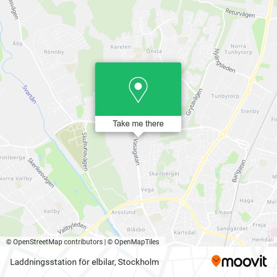 Laddningsstation för elbilar map
