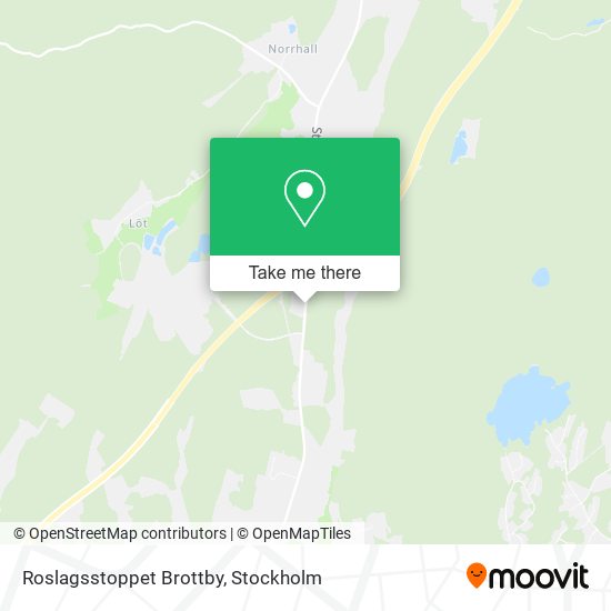 Roslagsstoppet Brottby map