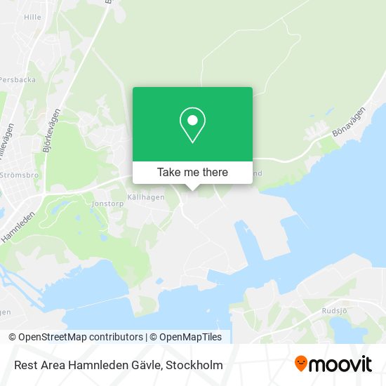 Rest Area Hamnleden Gävle map