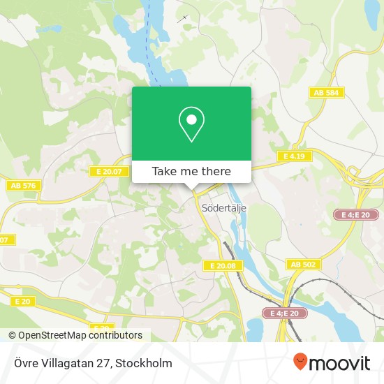 Övre Villagatan 27 map