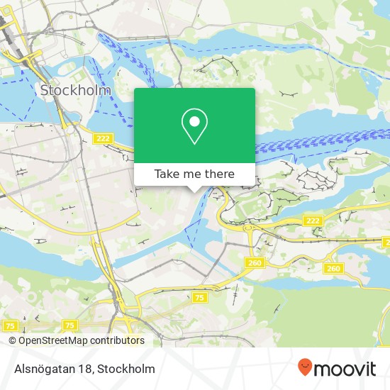 Alsnögatan 18 map