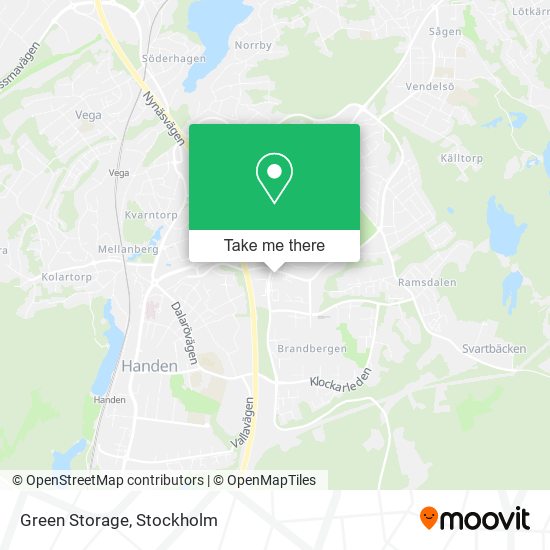 Green Storage map