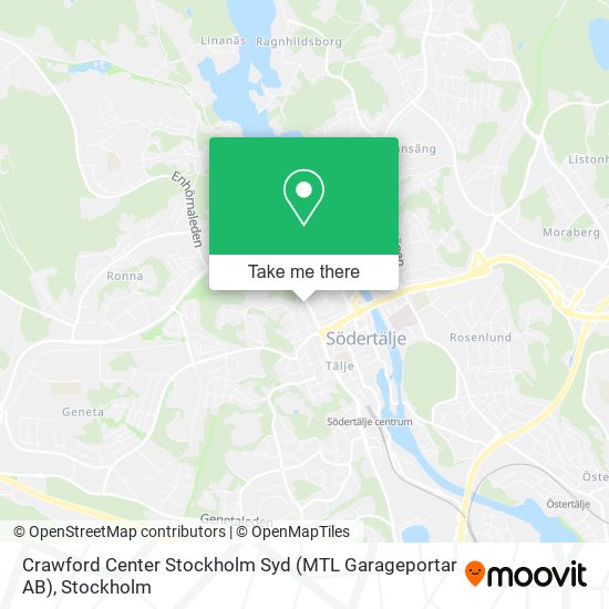 Crawford Center Stockholm Syd (MTL Garageportar AB) map