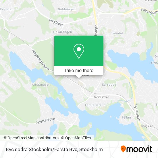 Bvc södra Stockholm/Farsta Bvc map