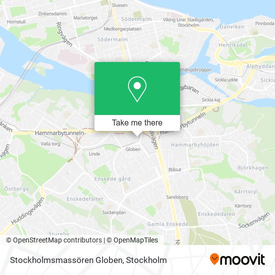 Stockholmsmassören Globen map