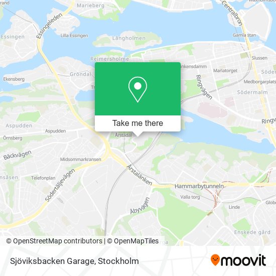 Sjöviksbacken Garage map