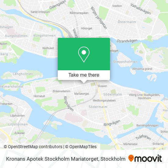 Kronans Apotek Stockholm Mariatorget map