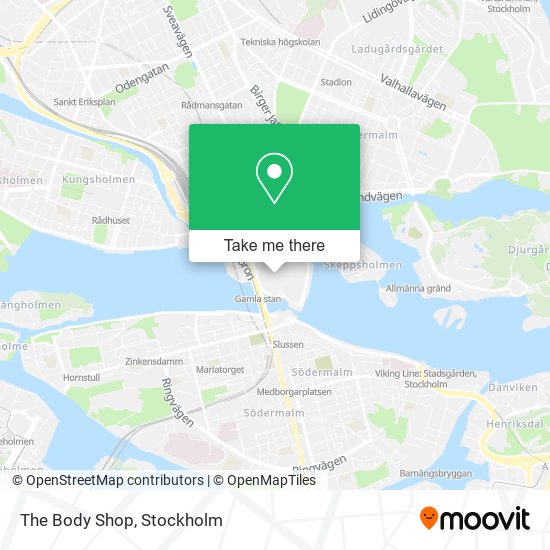 The Body Shop map