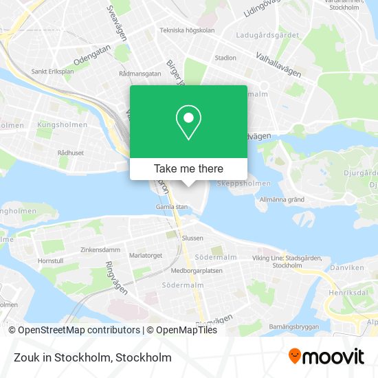 Zouk in Stockholm map