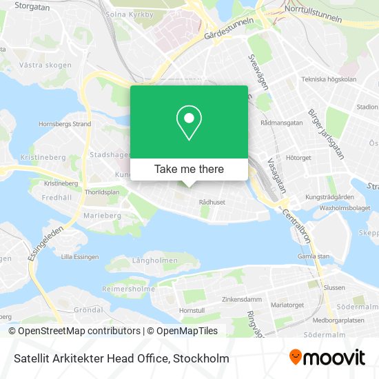 Satellit Arkitekter Head Office map