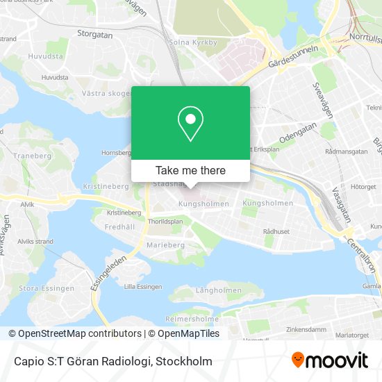 Capio S:T Göran Radiologi map