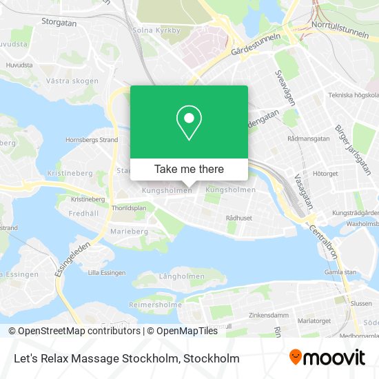 Let's Relax Massage Stockholm map