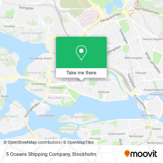 5 Oceans Shipping Company map