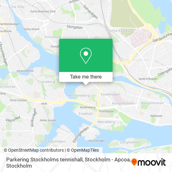 Parkering Stockholms tennishall, Stockholm - Apcoa map