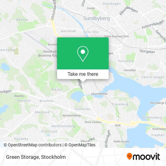 Green Storage map