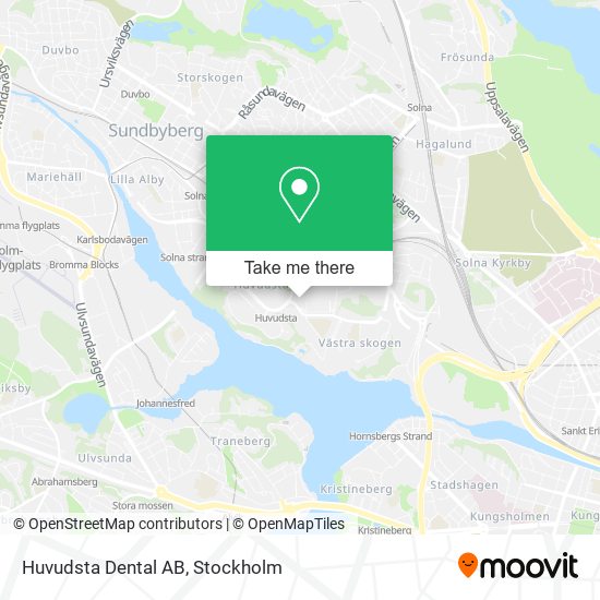 Huvudsta Dental AB map