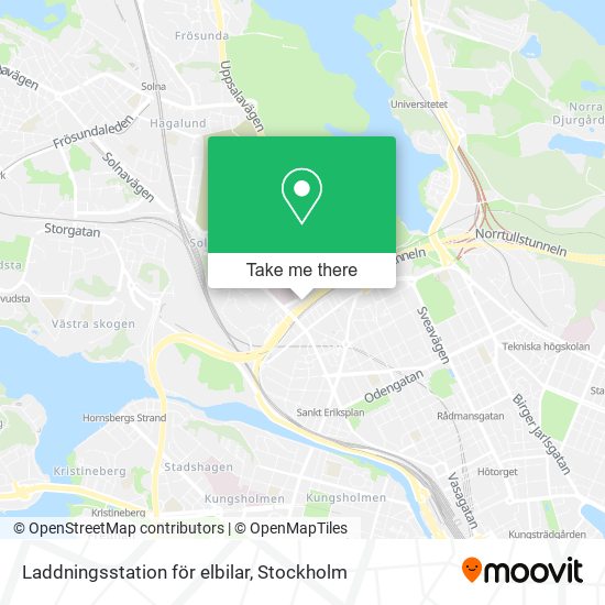 Laddningsstation för elbilar map