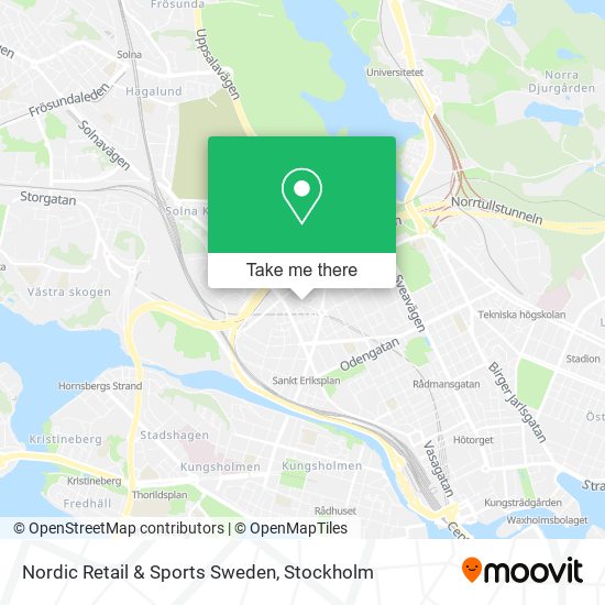 Nordic Retail & Sports Sweden map