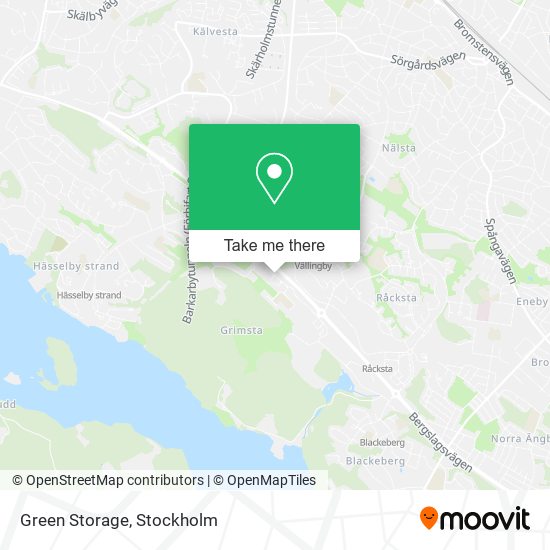 Green Storage map