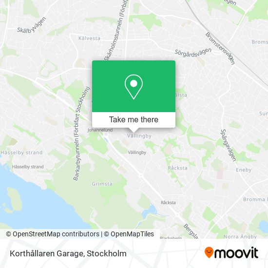 Korthållaren Garage map