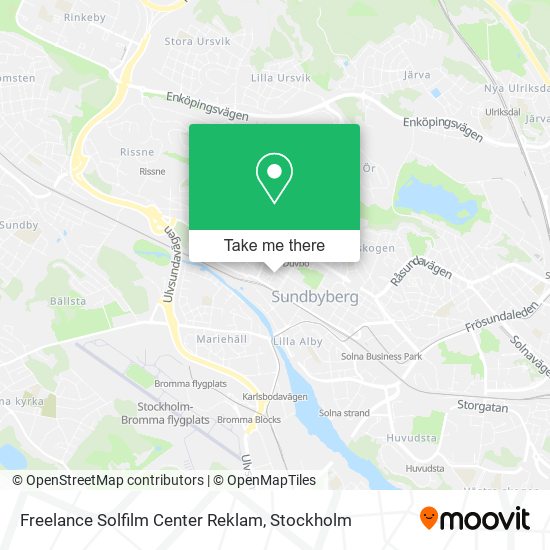 Freelance Solfilm Center Reklam map