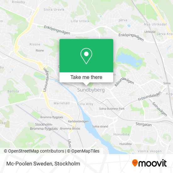 Mc-Poolen Sweden map