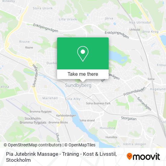 Pia Jutebrink Massage - Träning - Kost & Livsstil map