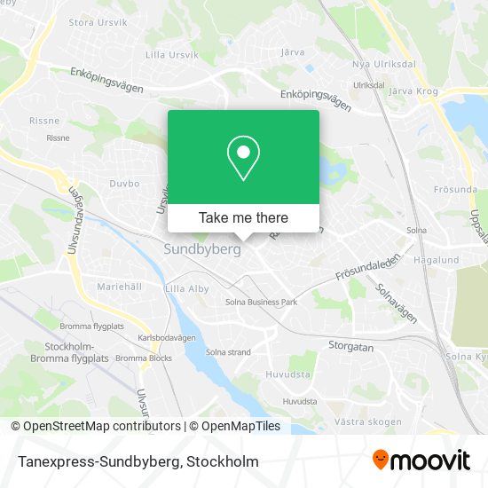 Tanexpress-Sundbyberg map