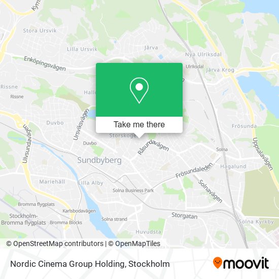 Nordic Cinema Group Holding map