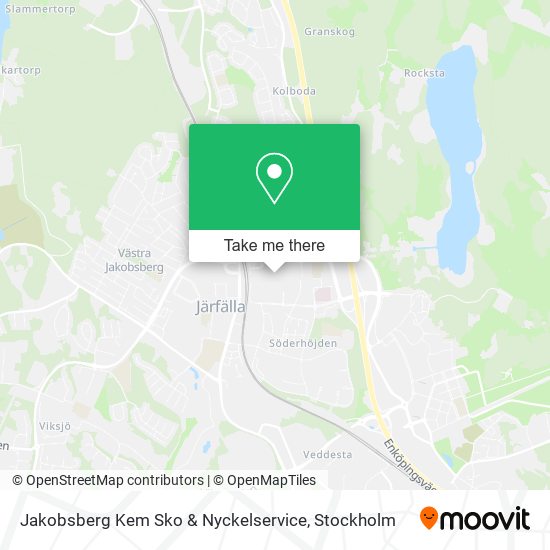 Jakobsberg Kem Sko & Nyckelservice map