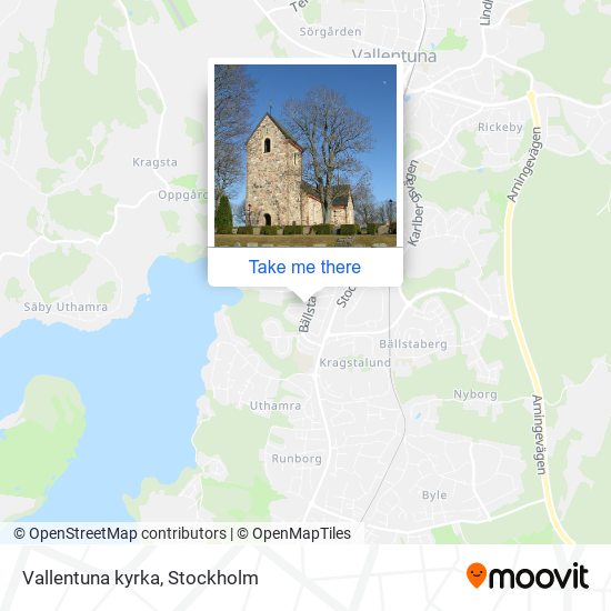 Vallentuna kyrka map