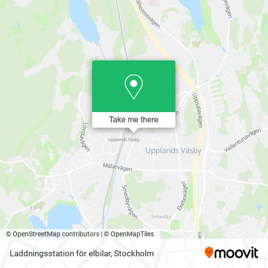 Laddningsstation för elbilar map