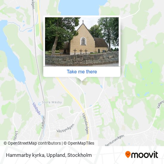 Hammarby kyrka, Uppland map