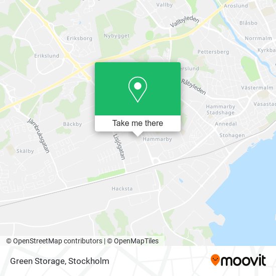 Green Storage map