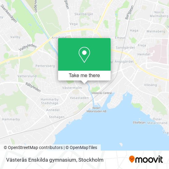 Västerås Enskilda gymnasium map