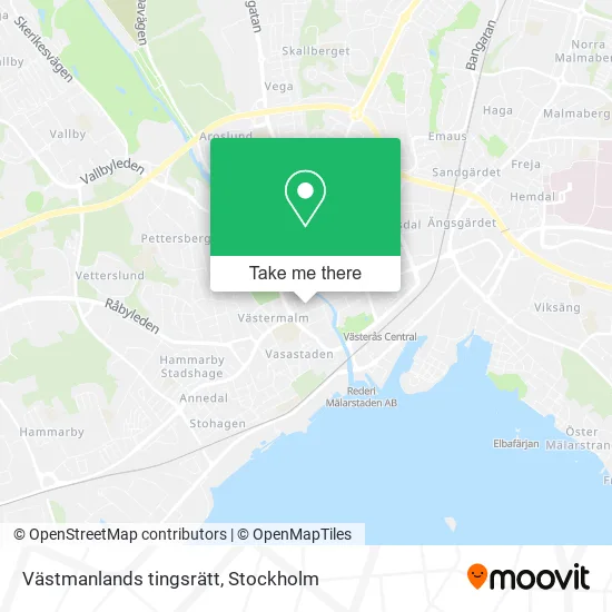 Västmanlands tingsrätt map