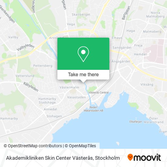 Akademikliniken Skin Center Västerås map