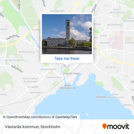 Västerås kommun map