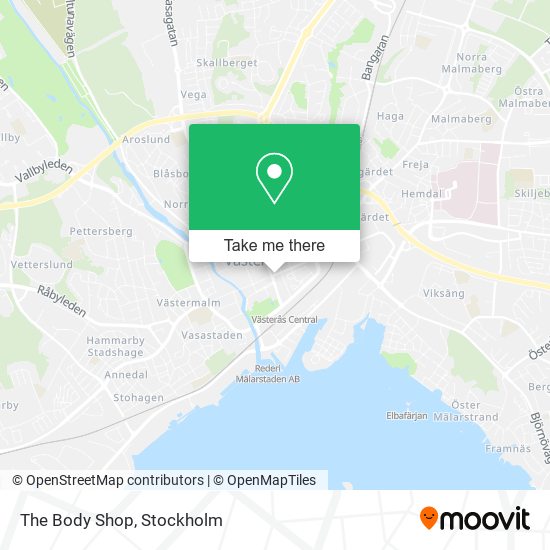 The Body Shop map