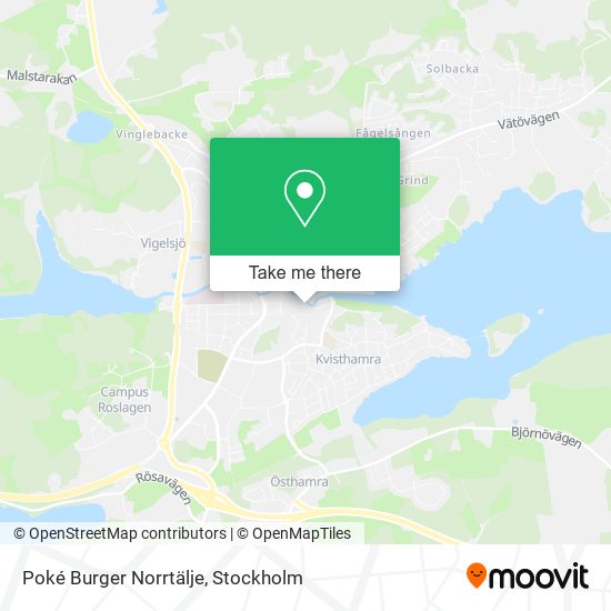 Poké Burger Norrtälje map