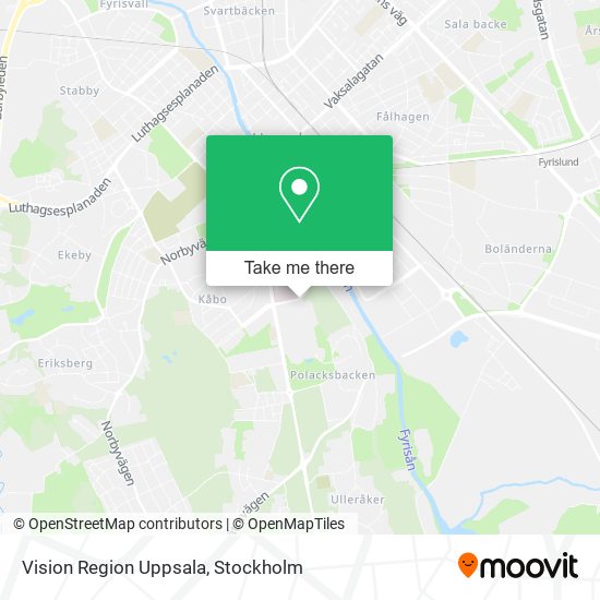 Vision Region Uppsala map