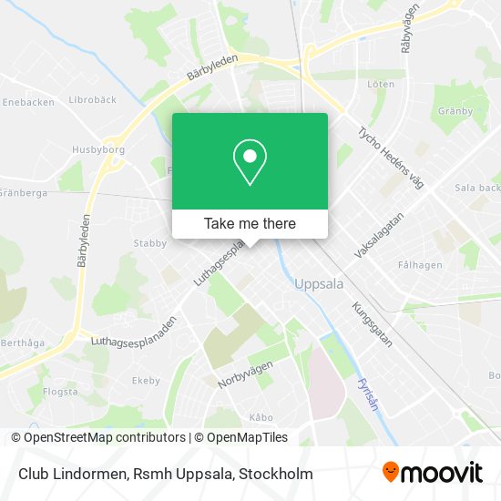 Club Lindormen, Rsmh Uppsala map