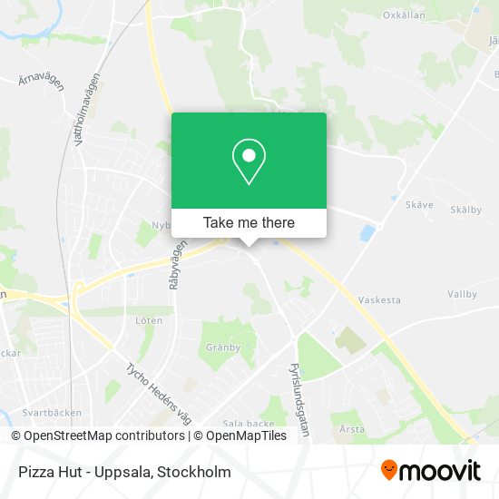 Pizza Hut - Uppsala map