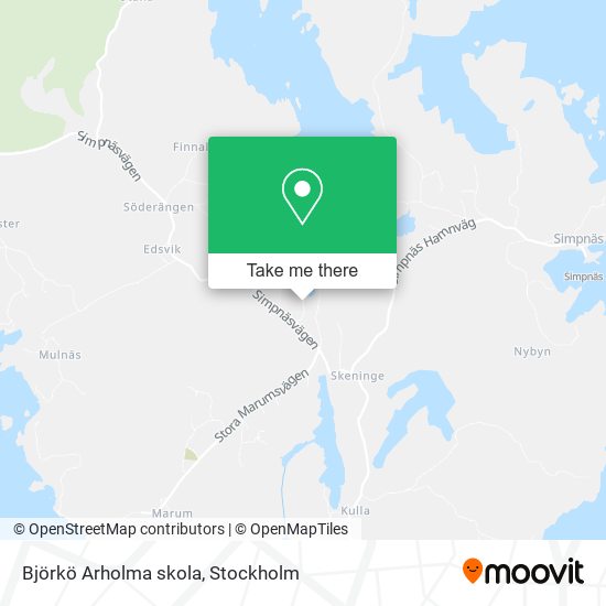 Björkö Arholma skola map