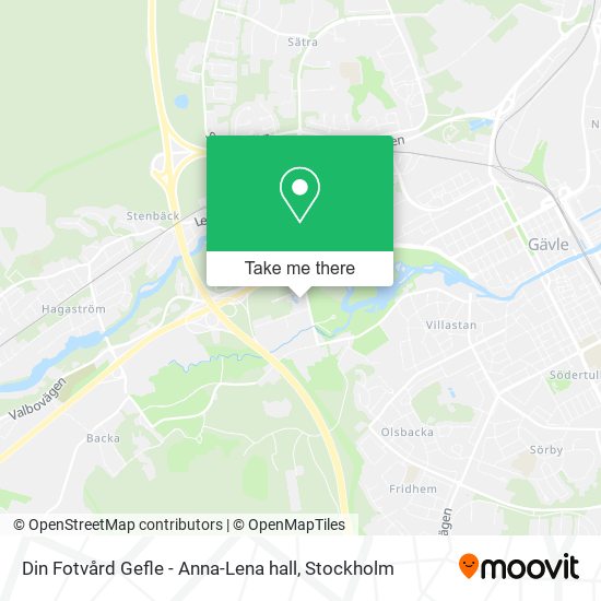 Din Fotvård Gefle - Anna-Lena hall map