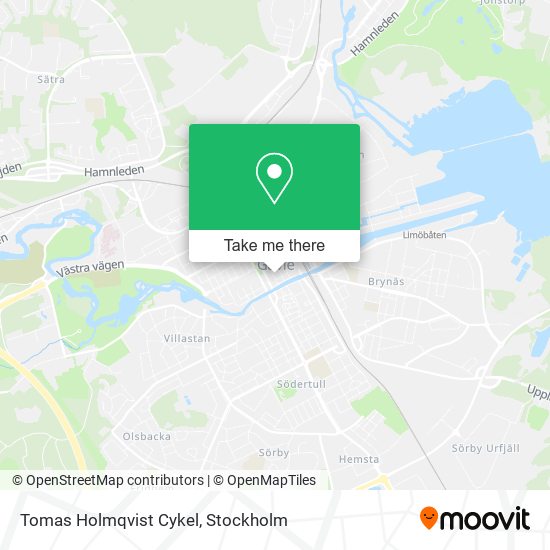 Tomas Holmqvist Cykel map