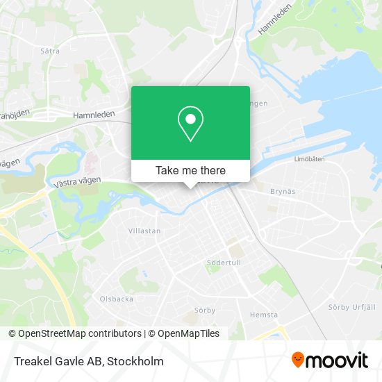 Treakel Gavle AB map