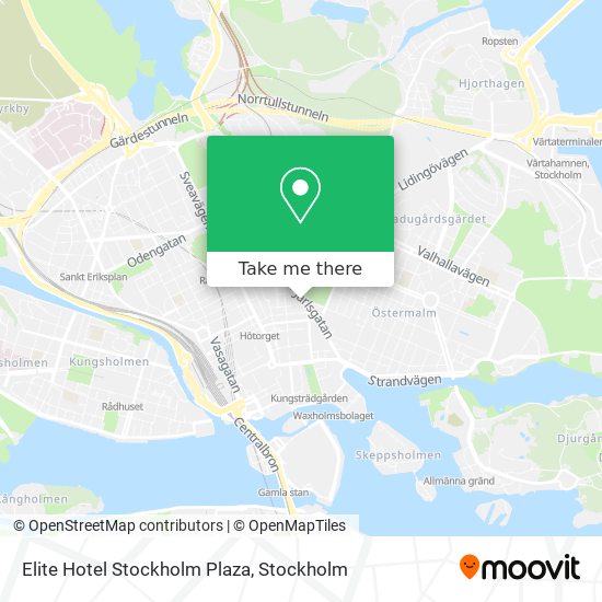 Elite Hotel Stockholm Plaza map