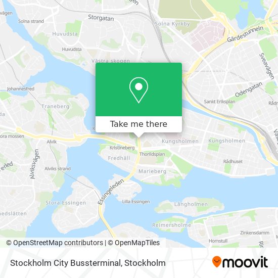 Stockholm City Bussterminal map