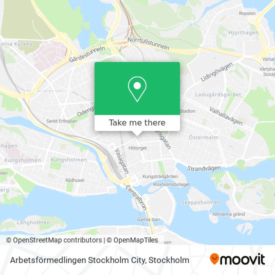 Arbetsförmedlingen Stockholm City map